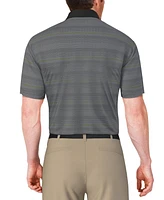 Pga Tour Men's Short Sleeve Birdseye Jacquard Polo Shirt