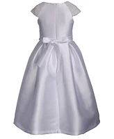 Bonnie Jean Big Girls Mikado Embellished Cultivated Pearl Communion Dress