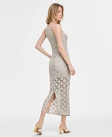 Bar Iii Women's Sleeveless Crochet Maxi Dress, Exclusively at Macy's