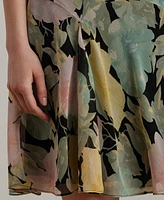 Lauren Ralph Women's Floral Crinkle Georgette Skirt