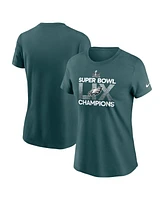 Nike Women's Midnight Green Philadelphia Eagles Super Bowl Lix Champions T-Shirt