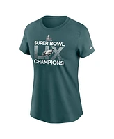 Nike Women's Midnight Green Philadelphia Eagles Super Bowl Lix Champions T-Shirt