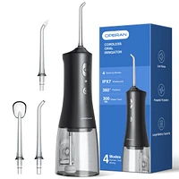 Operan 300ml Cordless Water Flosser with 4 Jet Tips, Portable Water Dental Flossers