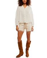 Free People Women's Valley Cotton Double-Cloth Shirt