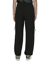 Karl Lagerfeld Paris Women's Adjustable Bungee-Hem Cargo Pants