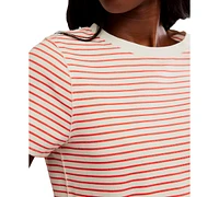 Free People Women's Everyday Cotton Striped T-Shirt