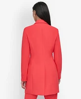 Dkny Women's Notched Collar One-Button Topper Jacket