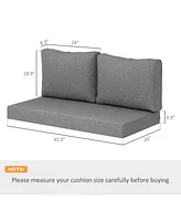 Outsunny 5 Patio Furniture Cushions Outdoor Loveseat