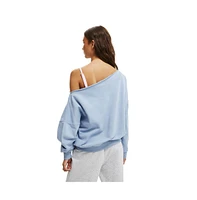 Cotton On Women's Classic Fleece Off The Shoulder Sweatshirt