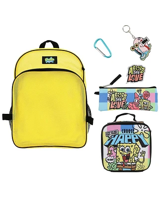 Spongebob Squarepants 5-Piece Clear Backpack & Lunchbox Set