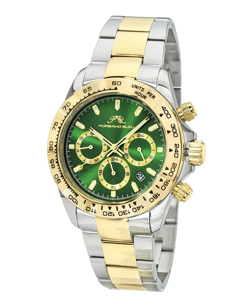 Preston Stainless Steel Two Tone & Green Men's Watch 1035CPRS