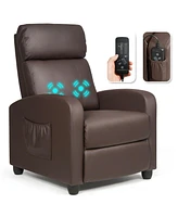 Recliner Sofa Wingback Chair with Massage Function