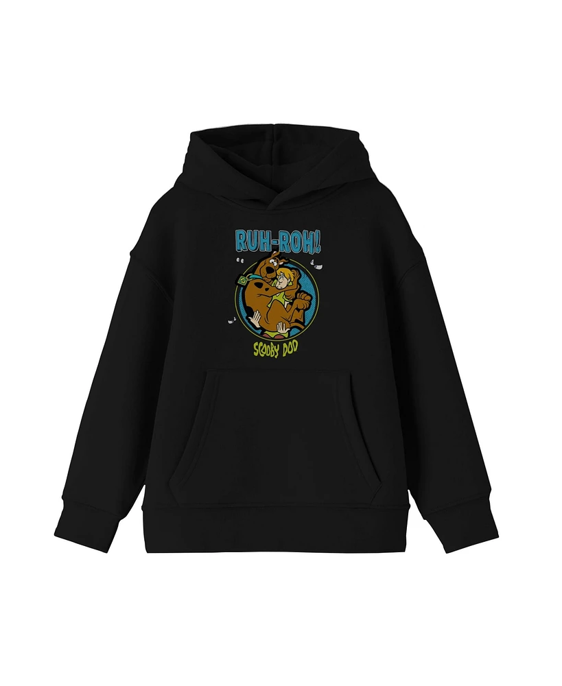 Scooby Doo Boys Cartoon & Shaggy Ruh Roh Youth Black Hoodie-s