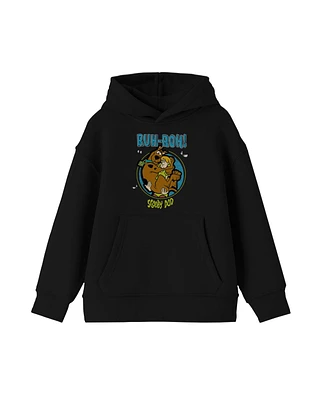 Scooby Doo Cartoon & Shaggy Ruh Roh Youth Boys Black Hoodie-xl