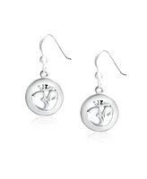 Bling Jewelry Spiritual Amulet Dangle Earrings Aum Om Ohm Sanskrit Symbol Sterling Silver