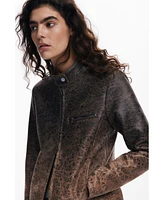 Desigual Women's Gradient faux leather biker jacket