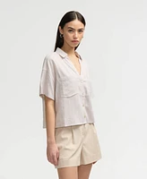 Nvlt Women s Cropped Button Front Shirt