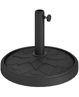 Outsunny Round Patio Umbrella Base, 26 lbs Resin Umbrella Sd,