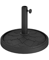 Outsunny Round Patio Umbrella Base, 26 lbs Resin Umbrella Sd,