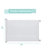 33 Inch Tall Retractable Mesh Safety Gate for Indoor and Outdoor Use