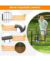 8 Panel 24 Inch Height Pet Fence Indoor Outdoor