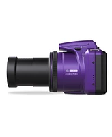 Minolta ProShot MN40Z 20MP Full Hd Camera with 40x Optical Zoom, Purple, Bundle with Mt-11 Multifunctional Octopus Tripod, 64GB Sdxc Memory Card and S