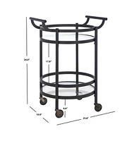 Sienna 2 Tier Round Bar Cart