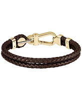 Hugo Boss Men's Ares Prime Brown Leather Bracelet