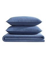 Nautica Seashore Stitch Washed 3-Pc. Quilt Set, King