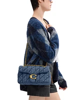 Coach Small Tabby Denim Shoulder Bag 26 with Quilting