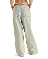 Steve Madden Women's The Mega High-Rise Baggy Cotton Jeans