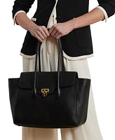 Lauren Ralph Pebbled Leather Extra-Large Tanner Satchel