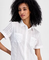 Tommy Hilfiger Women's Striped Cotton Camp Shirt