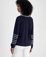 Tommy Hilfiger Women's Embroidered Cotton Top
