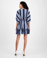 Taylor Women's V-Neck Dolman-Sleeve Smocked Dress