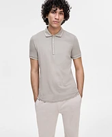 A|X Armani Exchange Men's Logo Zipper Polo Shirt
