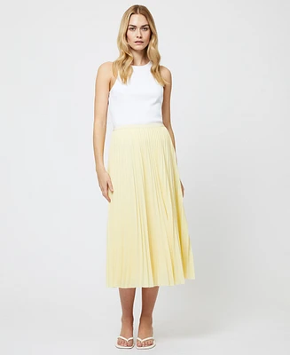 French Connection Women's Sunburt Pleated Crepe Skirt