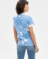 Nautica Jeans Women's Printed Polo Shirt