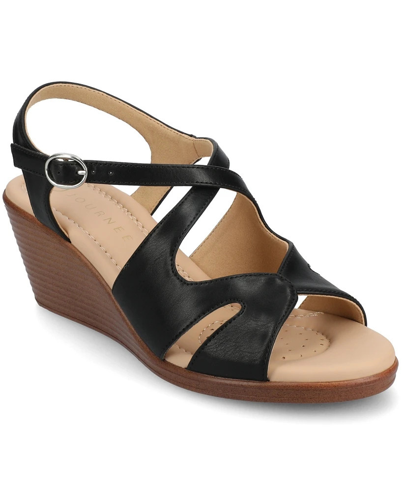 Journee Collection Women's Kedzie2 Strappy Wedge Sandals