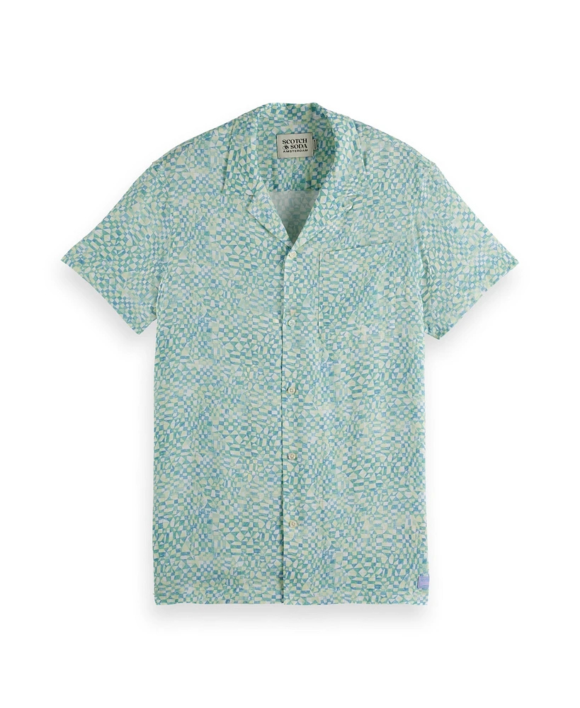 Scotch & Soda Men's All Over Print Regular Fit Shirt