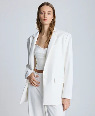 Kenneth Cole Women's Balance Stretch One Button Boyfriend Jacket