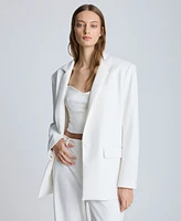 Kenneth Cole Women's Balance Stretch One Button Boyfriend Jacket