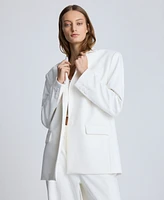 Kenneth Cole Women's Balance Stretch One Button Boyfriend Jacket