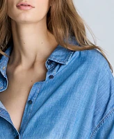 Kenneth Cole Women's Cotton Gradient-Dye Oversized Shirt