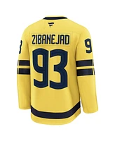 Fanatics Men's Mika Zibanejad Yellow Sweden 2025 4 Nations Face-Off Premium Jersey