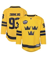 Outerstuff Big Boys and Girls Mika Zibanejad Yellow Sweden 2025 4 Nations Face-Off Premier Player Jersey