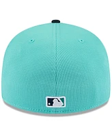 New Era Men's Aqua/Navy Seattle Mariners 2025 Spring Training Low Profile 59FIFTY Fitted Hat