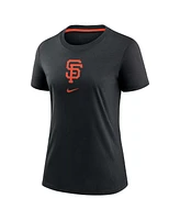 Nike Women's Black San Francisco Giants Authentic Collection Early Work Tri-Blend T-Shirt