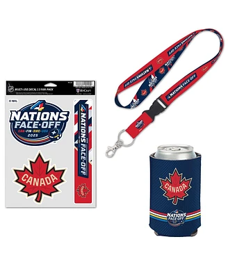 Wincraft Canada 2025 4 Nations Face-Off Three-Piece Fan Pack