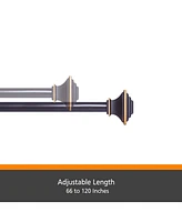 Kenney Fast Fit Easy Install Decorative Curtain Rod - 5/8" Mission Style